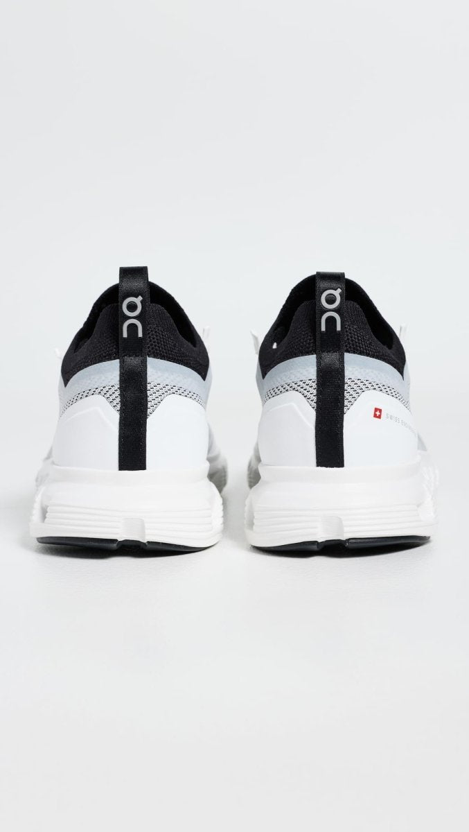 On Women's Cloud 6 Versa Sneakers, White/Black, 10 Medium US