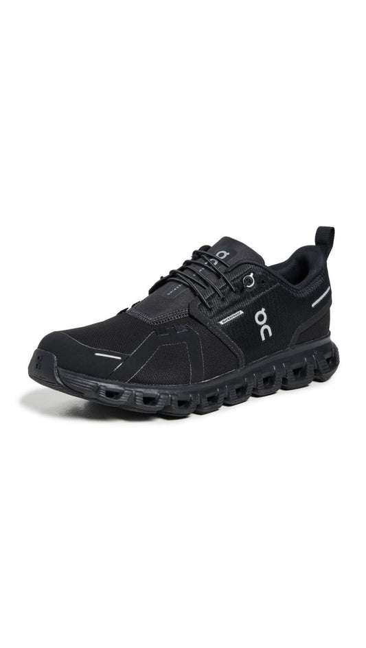 On Women's Cloud 6 WP Sneakers, Black/Black, 6.5 Medium US