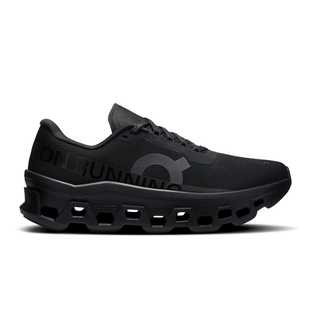 On Women's Cloudmonster 1 Sneakers, Black/Black, 9.5 Medium US