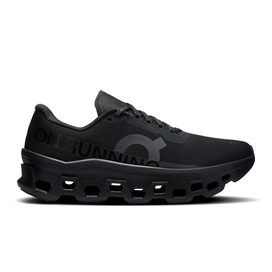 On Women's Cloudmonster 1 Sneakers, Black/Black, 9.5 Medium US