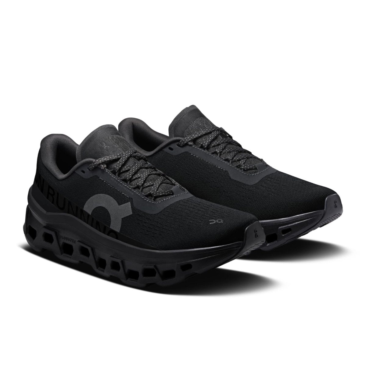 On Women's Cloudmonster 1 Sneakers, Black/Black, 9.5 Medium US