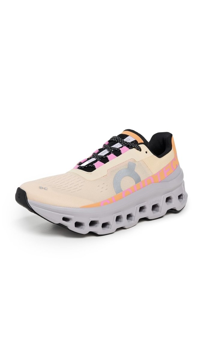 On Women's Cloudmonster 1 Sneakers, Blonde/Fade, 7.5 Medium US