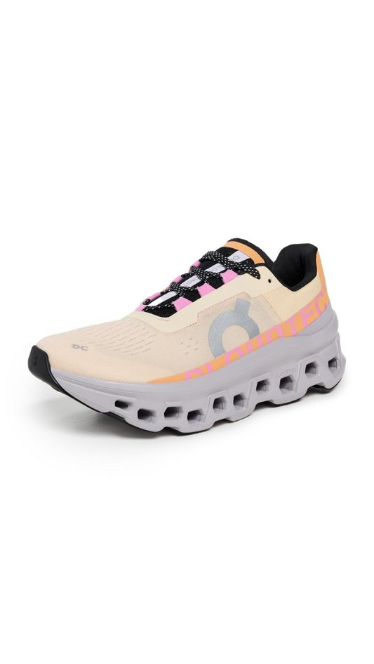 On Women's Cloudmonster 1 Sneakers, Blonde/Fade, 7.5 Medium US