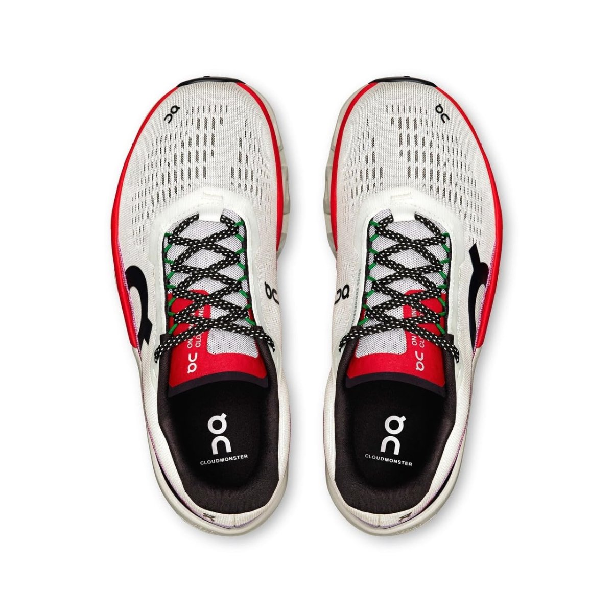 On Womens Cloudmonster 2 Ivory/Red 9.5 Medium