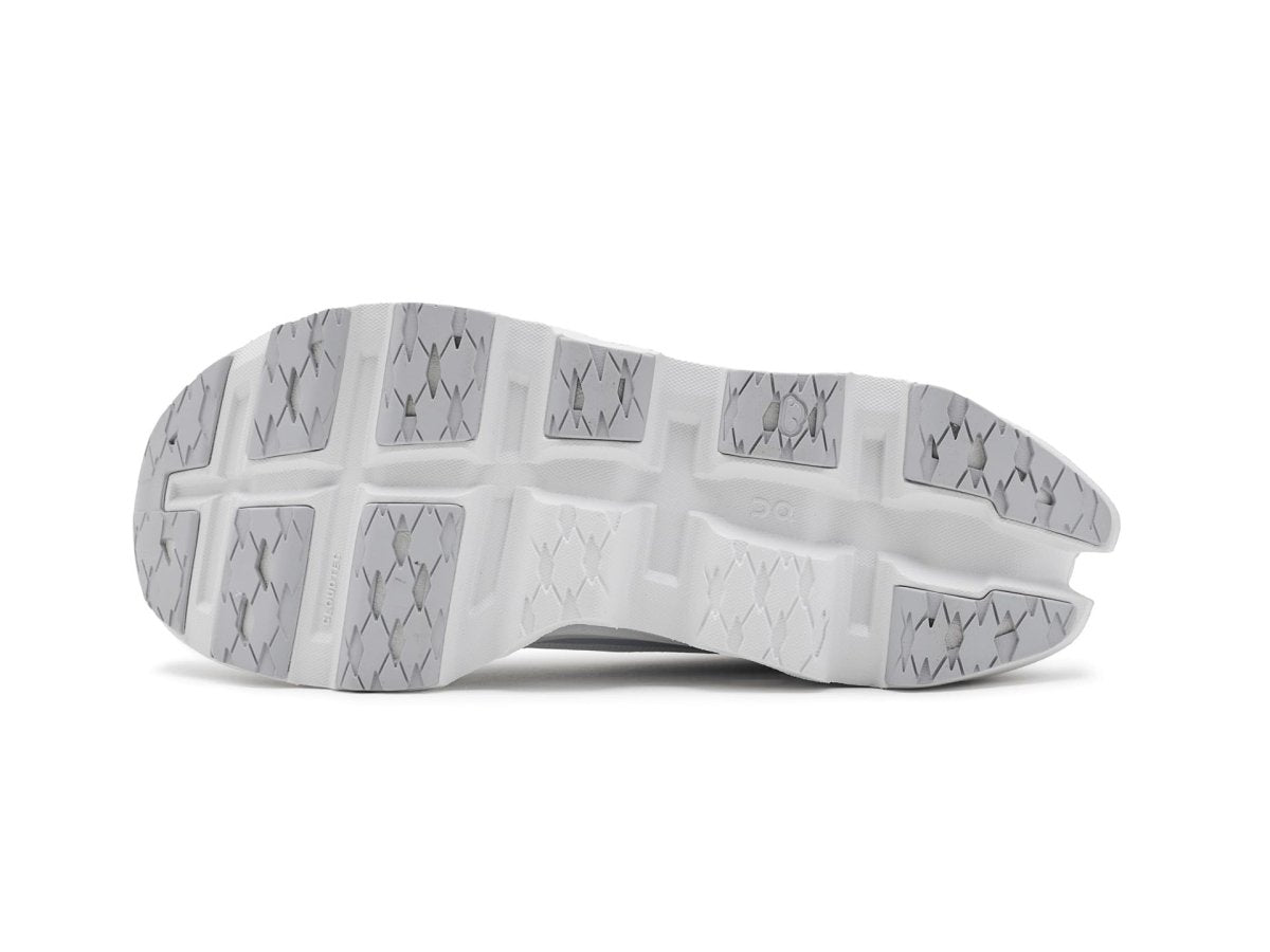 On Women's Cloudmonster 3 Sneaker, White/Frost, 6