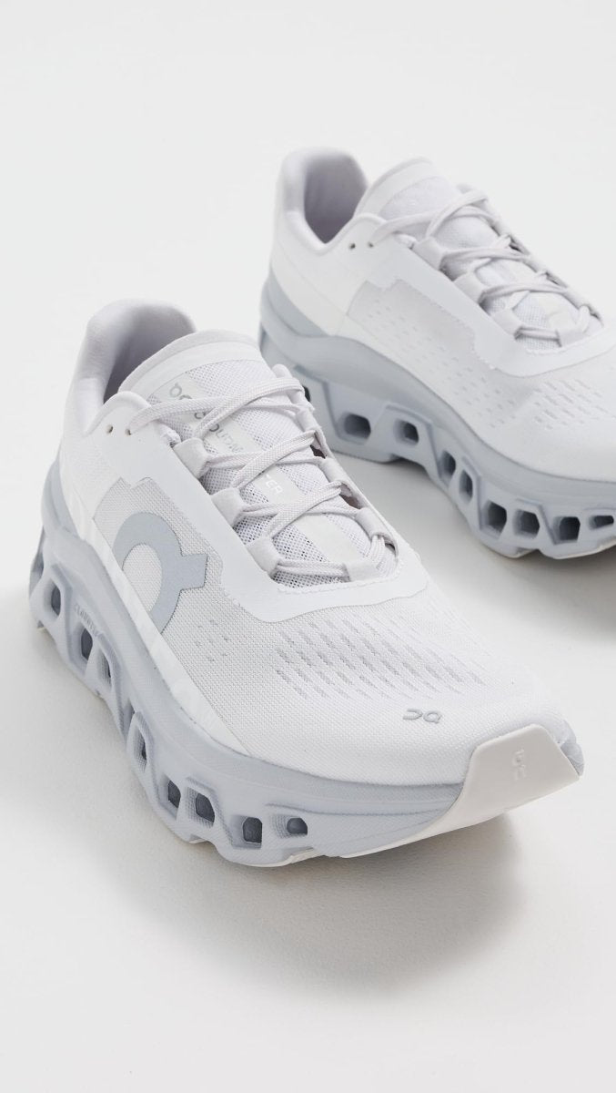 On Women's Cloudmonster Sneakers, White | Glacier, 10 Medium US