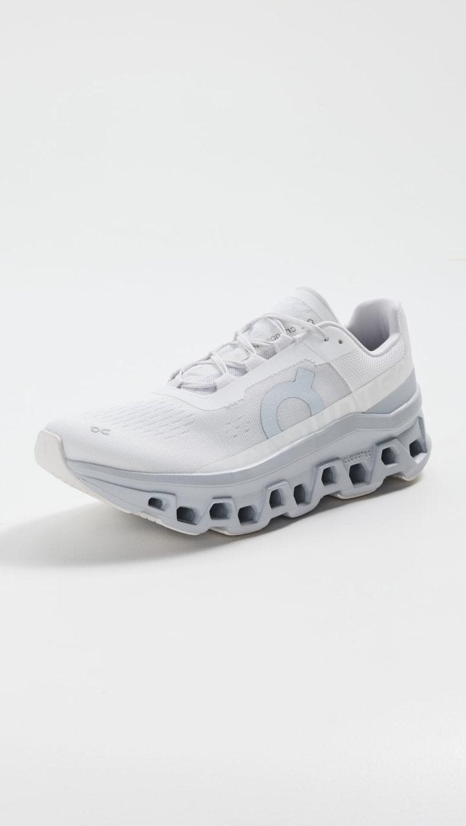 On Women's Cloudmonster Sneakers, White | Glacier, 9.5 Medium US