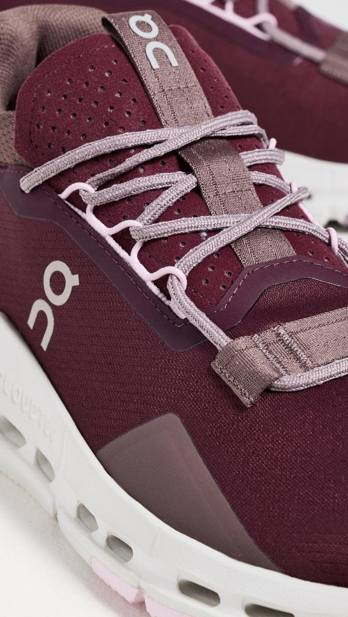 On Women's Cloudnova 2 Sneakers, Maroon/Peony, 7.5 Medium US