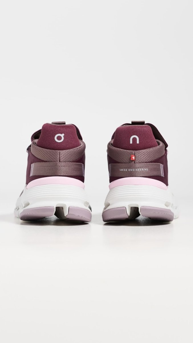 On Women's Cloudnova 2 Sneakers, Maroon/Peony, 8.5 Medium US