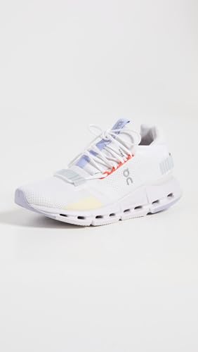 On Women's Cloudnova Sneakers, White/Glacier, 5 Medium US