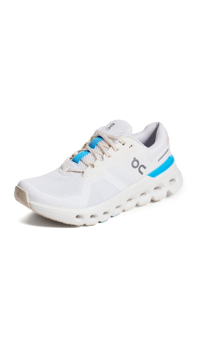 On Women's Cloudrunner 2 Sneakers, White/Horizon, 5 Medium US