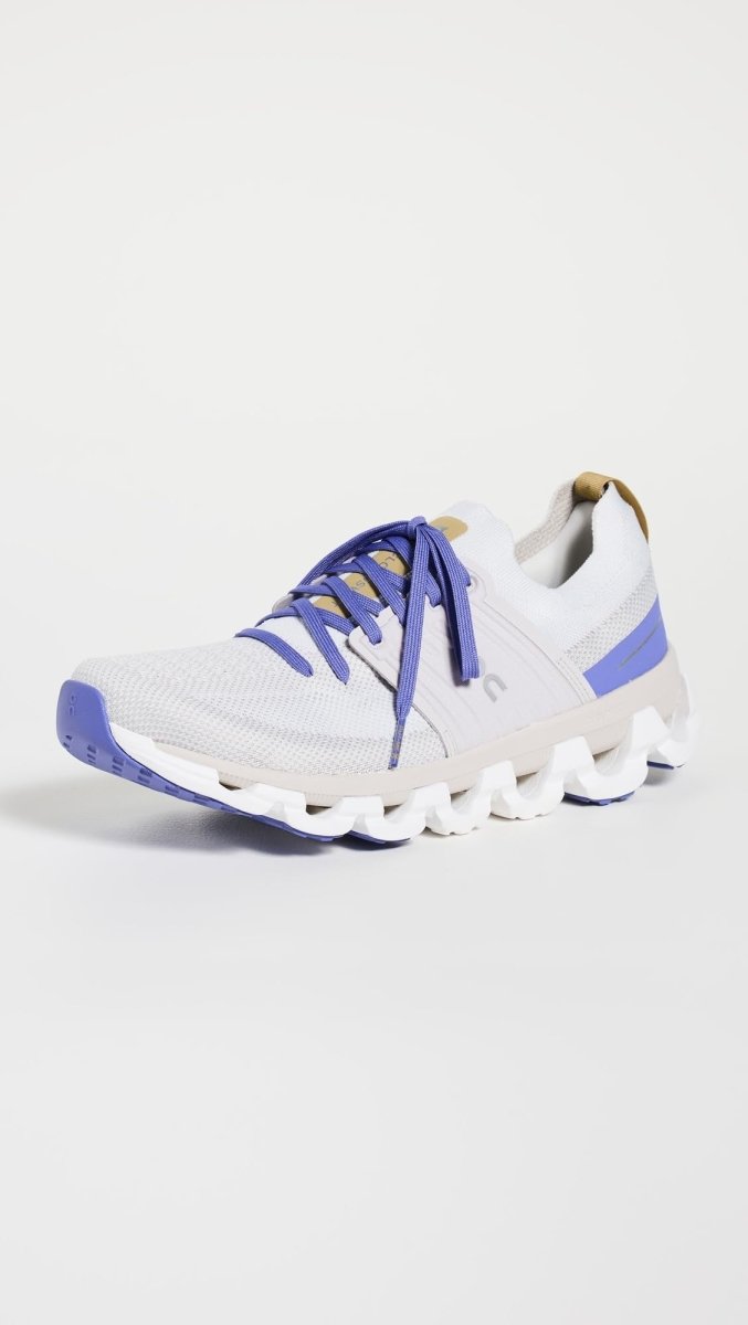 On Women's Cloudswift 3 Sneakers, White | Blueberry, 7.5 Medium US