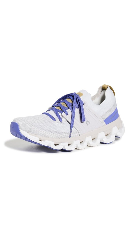 On Women's Cloudswift 3 Sneakers, White | Blueberry, 7.5 Medium US